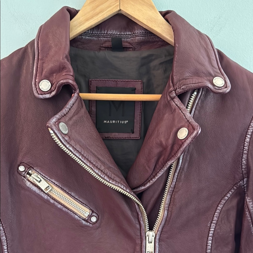 Mauritius Sofia Leather Jacket - Size 4 - image 3
